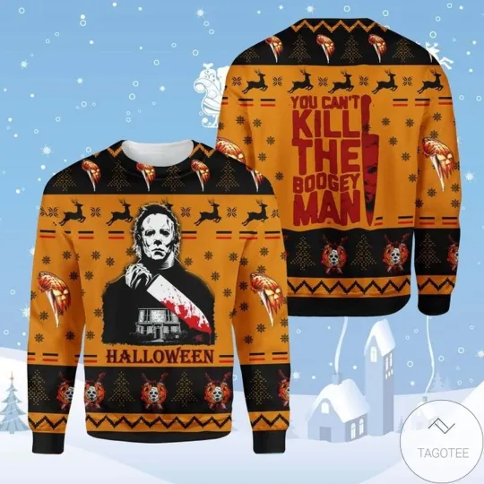Michael Myers You Can Kill The Boogeyman Ugly Christmas Sweater