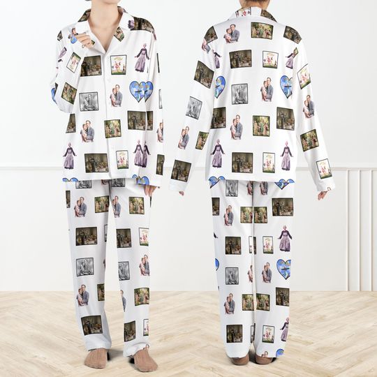 Discover Sound of Music Silky Satin Pajama Set for Women and Kids, Vintage Musical PJs, Classic Movie Sleepwear