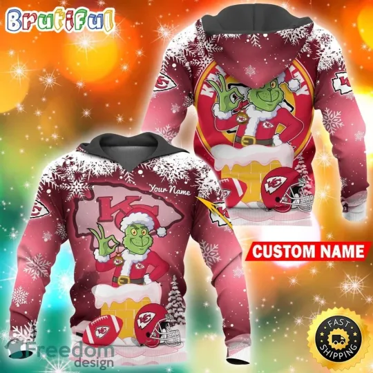 Discover Kansas City Christmas funny character In Chimney Chiefs 3D Hoodie Pullover Prints