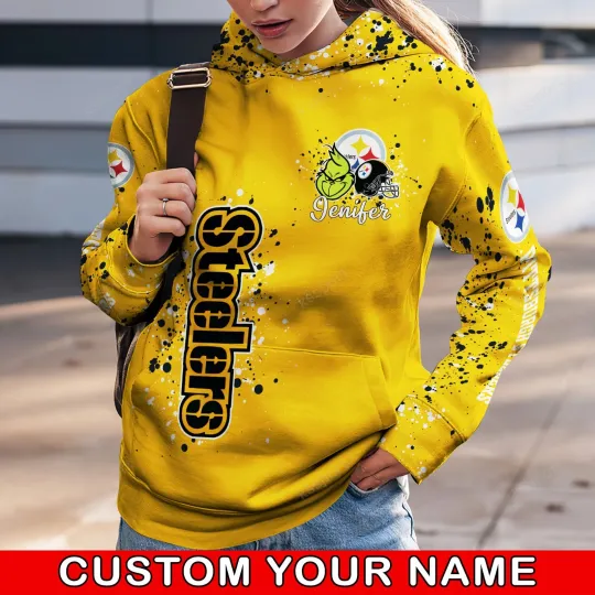 Discover Pittsburgh funny character Stole Christmas Steeler 3D Hoodie Pullover Printed