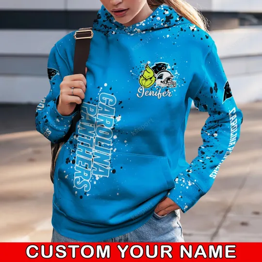 Discover Carolina funny character Stole Christmas Panthers 3D Hoodie Pullover Printed