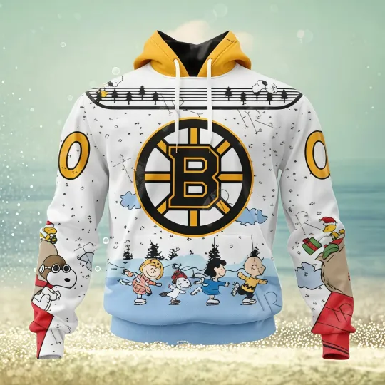Snoop Boston Bruins Ice Hockey Peanuts Personalized All Over Print 3D Hoodie