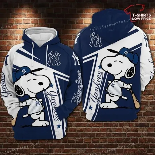 Discover New York Peanuts Yankees Snoop 3D All Over Printed Hoodie