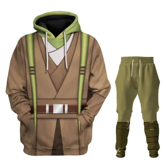 Discover Star Wars Kit Fisto‌ Costume 3D Hoodie Sweatpants Full Set Cosplay