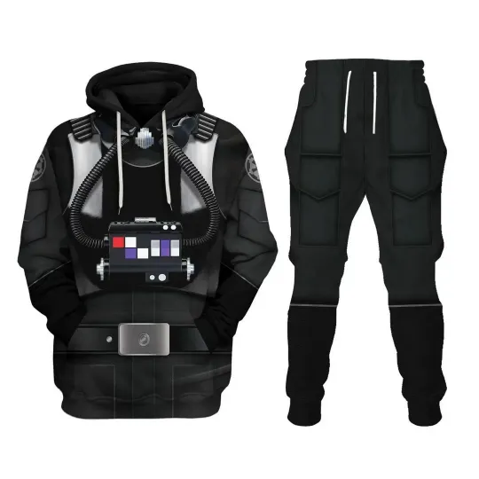 Discover Star Wars TIE Fighter Costume 3D Hoodie Sweatpants Full Set Cosplay