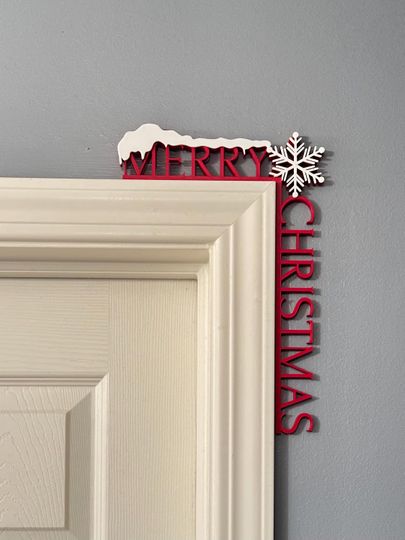 Merry Christmas Entryway Snowflake Decor Door Corner Wall Decoration