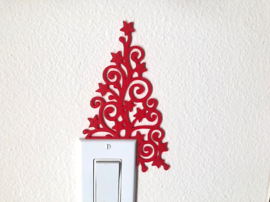 Christmas Door Corner Sign with Christmas Tree Decor