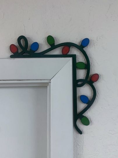 Holiday Cheer Cornerpiece 3D Printed Door Frame Decoration