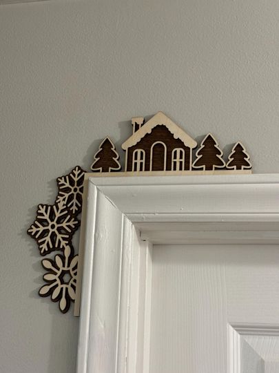 Laser Cut Christmas Door Corner Sign