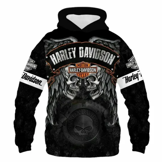 Discover Haarleyy Davidson 3D Hoodie, Haarleyy Davidson Unisex Size Full Lightweight Hoodie