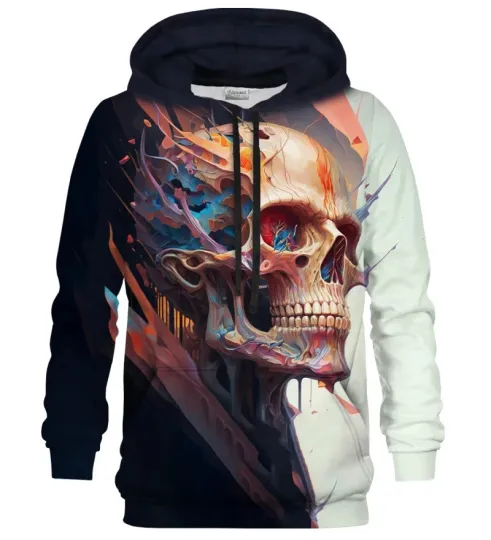 Discover Cosmic Skull Split Face 3D All Over Print Hoodie