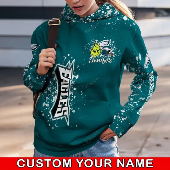 Discover Philadelphia funny character Stole Christmas Eagles 3D Hoodie