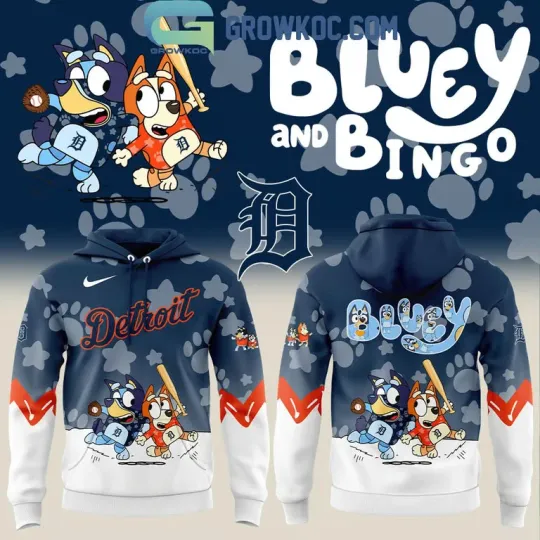 Discover Detr!@oit Tig!@ers BlueyDad And Bingo 2025 Hoodie Shirt