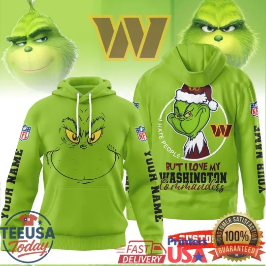Washington funny character I Hate People Commanders All Over Printed 3D Hoodie
