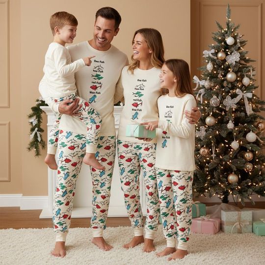 Discover DrSeuzz Family Pajamas Set, Long Sleeve Matching Sleepwear for Adults, Xmas Gift