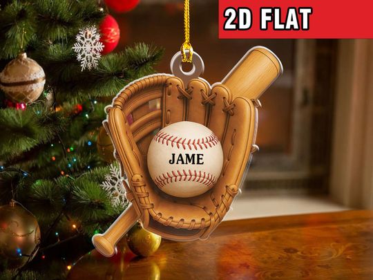 Discover Custom Baseball Ornament, Baseball Player Gift, Baseball Keepsake, Baseball Team Gift,Baseball Lovers Gift,Sport Ornament,Baseball Christmas
