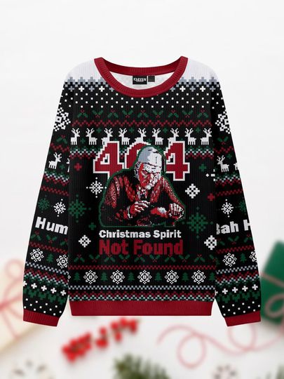 404 Error Ugly Sweater, Christmas Spirit, Funny Holiday Gift, Xmas Ugly Sweater for Geek