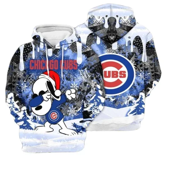 Chicago Snoop Cubs Dabbing Christmas All Over Print 3D Hoodie