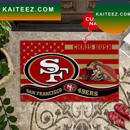 San Francisco 49ers Doormat, Welcome Football Doormat