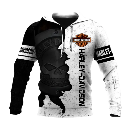 Discover Personalized Haarleyy Davidson Pullover Hoodie, Motorcycle Fan Hoodie