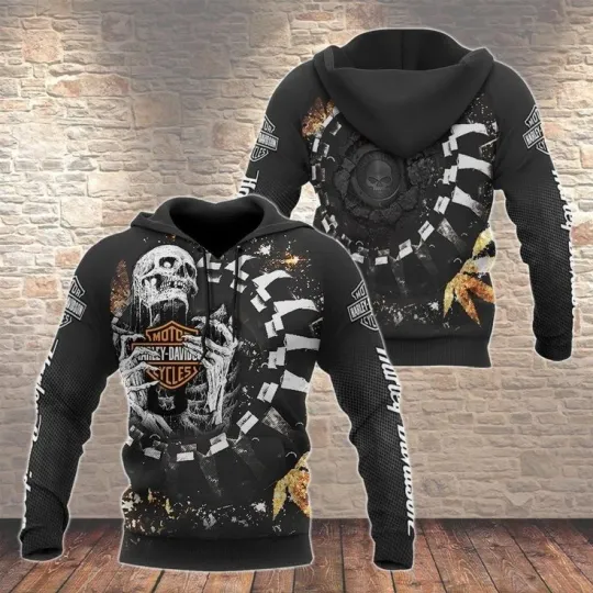 Discover Haarleyy Davidson Pullover Hoodie, Motorcycle Harley Fan Hoodie