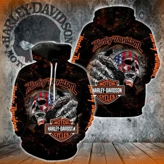Discover Haarleyy Davidson Pullover Hoodie, Motorcycle Harley Fan Hoodie