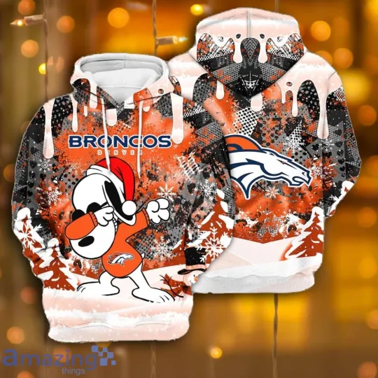 Denver Snoop Broncos Dabbing Christmas All Over Print 3D Hoodie