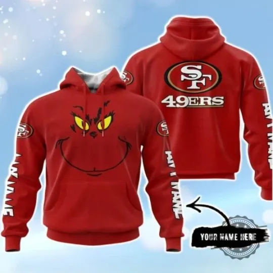 San Francisco funny character 49Ers Custom Name 3D All OVer Print Hoodie