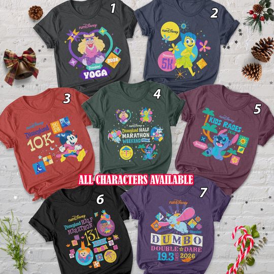 Discover Disney Half Marathon Weekend 2026 Shirt, RunDisney Running Team Shirt, Stitch Dumbo Mickey Miss Piggy, Disneyland Spring Race Shirt, VTB548