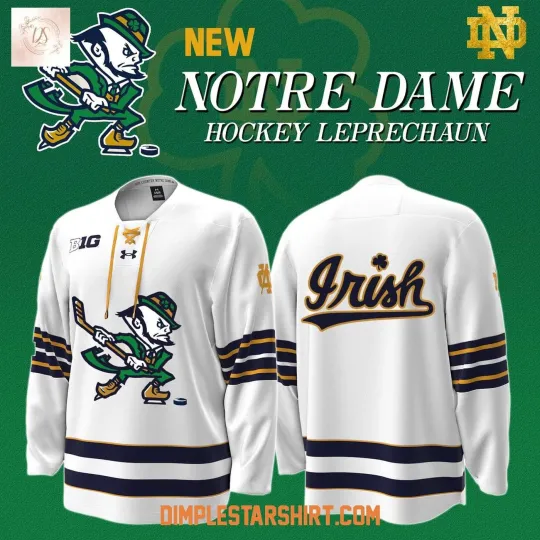 Personalized ND Fighting Irish Hockey Team Lace Hockey Shirt