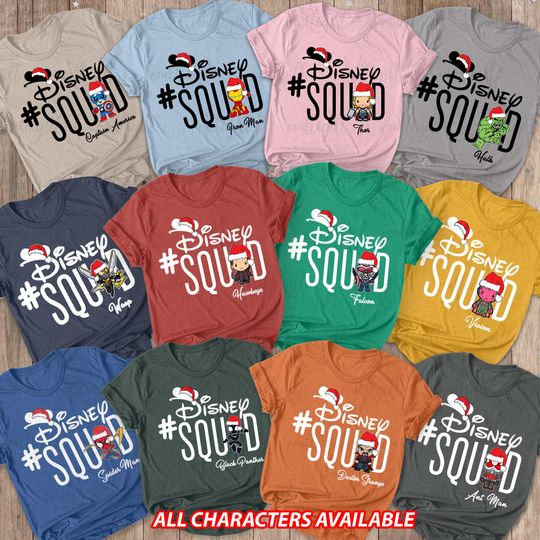 Discover Avengers Chibi Christmas Team Shirt, Cute Avengers Xmas Santa Hat Shirt, Marvel Holiday Baby Superhero Shirt, MCU Disney Family Shirt VTB546