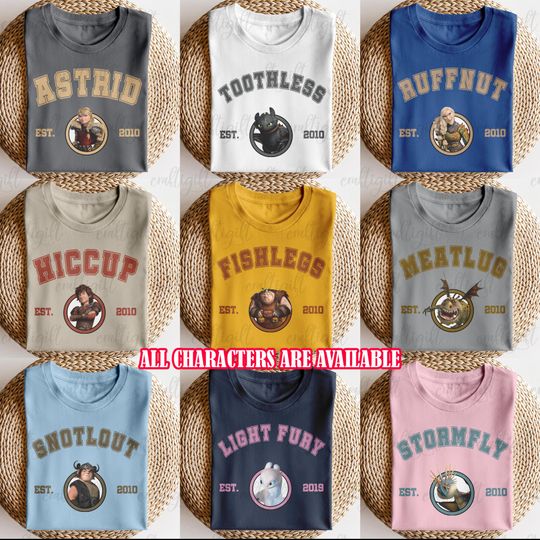 Discover Train Dragons Characters Group Shirt, Disney Toothless Dragon Birthday Shirt, Light Fury Snotlout Hiccup, Magic Kingdom Trip Shirt, VTB223