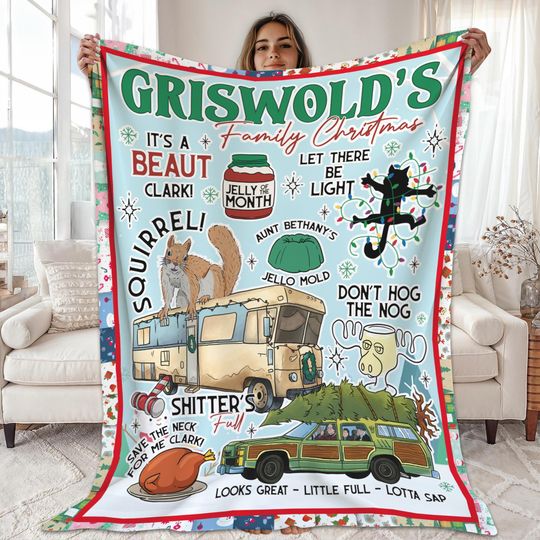 Discover Griswold Family Christmas Blanket, National Lampoon's Christmas Vacation Blanket, Funny Throw Blanket For Bed Coach, Sofa