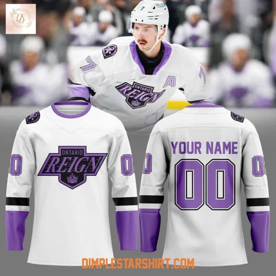 Discover Personalized Ontario Reign Hockey Fights Cancer 2025 Hockey Shirt Men's Fan Gear