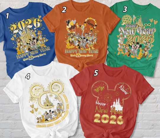 Discover Personalized Disney New Year 2026 Shirt, Mickey And Friends Epcot Firework Shirt, New Year's Eve Magical Outfit, WDW Family Party Matching