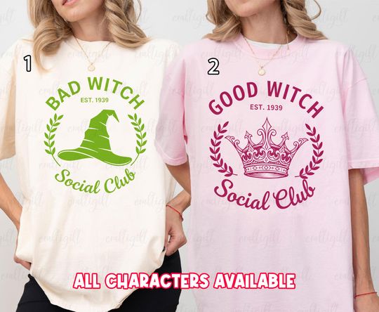 Discover Wicked Witches Club Shirt, Pink Green Witch Hat Crown Shirt, Wizard Movie Oz Shirt, Broadway Shiz University Shirt, Trendy Xmas Girl Outfit