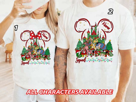 Discover Customized Winnie Pooh Christmas Shirt, Pooh And Co Winter Festive Shirt, Pooh Bear Xmas Party Outfit, Disneyworld Family Holiday Trip Shirt