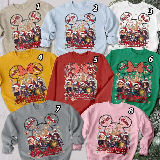 Discover Custom Marvel Christmas Superhero Sweatshirt, Disney Avengers Christmas Santa Shirt, Captain America Hawkeye Doctor Strange Winter Soldier