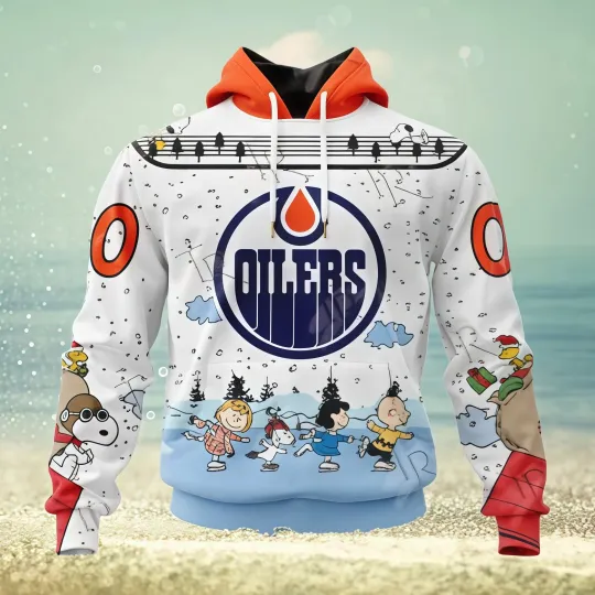 Discover Snoop Edmonton Oilers Ice Hockey Peanuts Personalized All Over Print 3D Hoodie