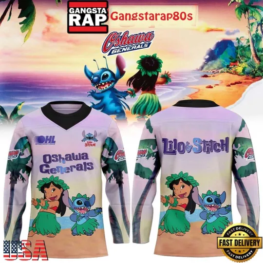 Discover Personalized Oshawa Generals Lilo & Stitch 626 Hockey Shirt Men's Fan Gear Gift