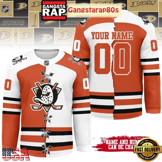 Personalized Anaheim Ducks Mix Home Away 2025 Hockey Shirt Men's Fan Gear Gift