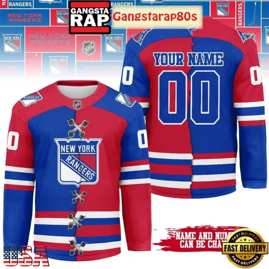 Discover Personalize New York Rangers Mix Home Away 2025 Hockey Shirt Men's Fan Gear Gift