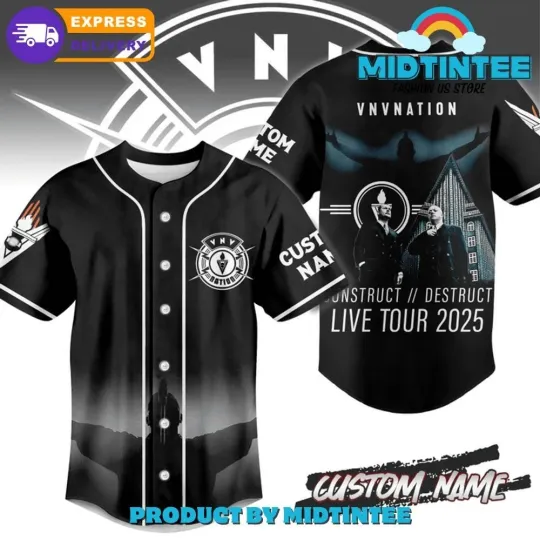 Discover VNV Nation Live Tour 2025 Customized Baseball Jersey