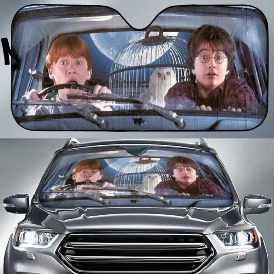 Harry Potter Car Sunshade, Harry Potter Ron Weasley Windshield Cover