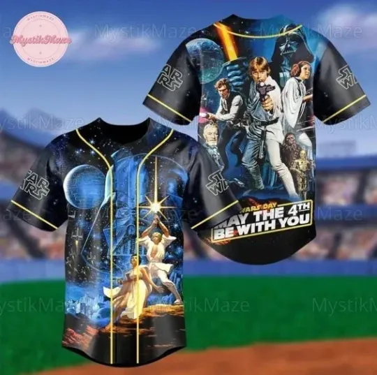 Discover Star Wars Day May the 4th Be With You Baseball Jersey Star Wars Movie