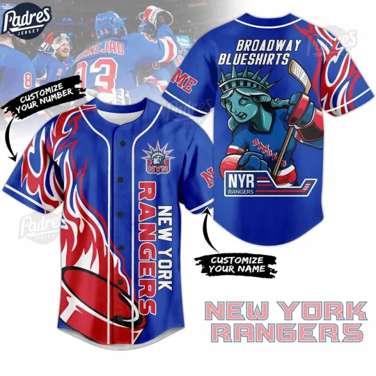 Discover New York Rangers Personalized Baseball Jersey Hockey Fan