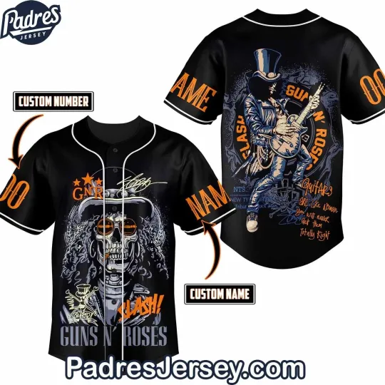 Discover Custom Guns N Roses Slash Baseball Jersey