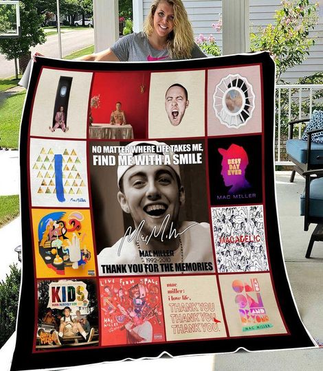 Discover Custom Name mac miler Quilt Blanket, mac miler Rapper Cozy Quilt Blanket, Bedding Blanket, Bedding Decor, Home Decor Gift.
