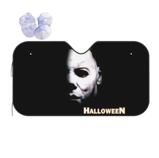 Michael Myers Horror Movie Car Sunshade, Windshield Cover Happy Halloween