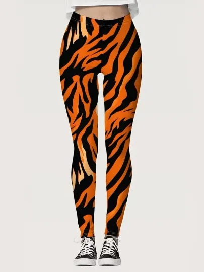 Discover Bold Tiger Print Leggings